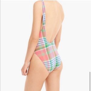 J.Crew Plunging Scoopback Tank in Retro Plaid 10